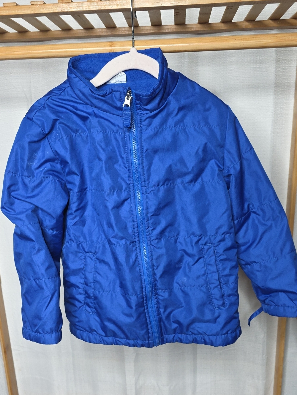 Kids Blue Puffer Jacket - Lightweight Warmth